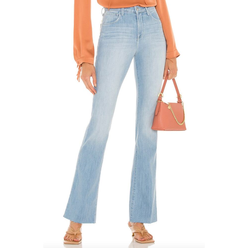 L'Agence‎ Ruth High Rise Straight Raw Hem Jeans - Picture 3 of 11